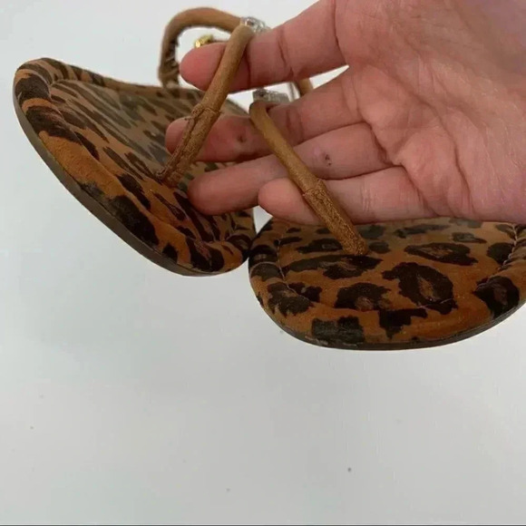 Jessica Simpson womens sandals size 10 40 brown gem t-strap flip flops - Picture 10 of 11